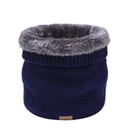 Plain Knitted Scarf Outdoor Velvet Padded Suit Neck Neck Protection Bandana