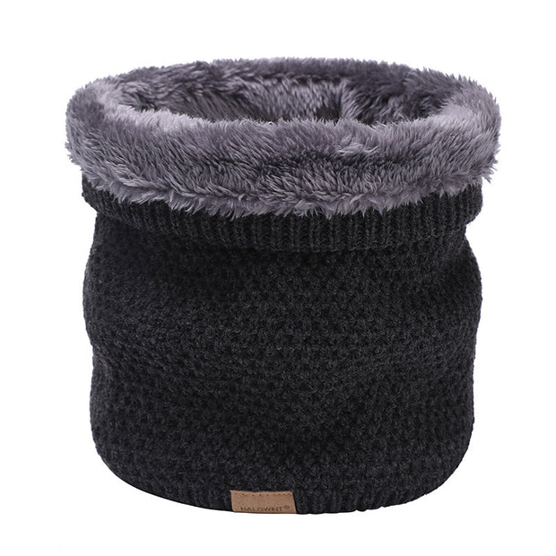 Plain Knitted Scarf Outdoor Velvet Padded Suit Neck Neck Protection Bandana