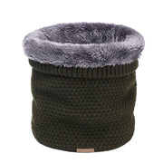 Plain Knitted Scarf Outdoor Velvet Padded Suit Neck Neck Protection Bandana